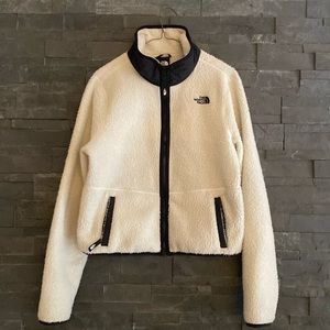 The North Face Women's Cream and Black Jacket